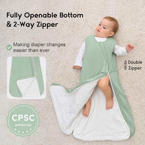 Yoofoss Baby Sleep Sack 12-18 Months Rayon Made from Bamboo 1.0 Tog