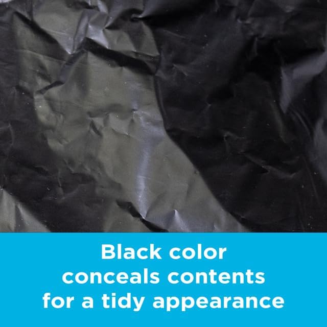 Large Black Trash Bags 55-60 Gallon Heavy Duty, 150 Count, High Density, 22 Micron, 38" x 60", Ideal for Schools, Janitorial, Bathrooms,