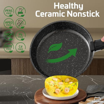 23 Pcs Pots and Pans Set Non Stick, Detachable Handle Cookware