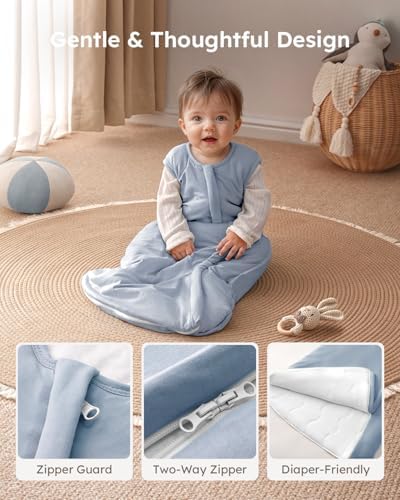 Yoofoss Baby Sleep Sack 12-18 Months Rayon Made from Bamboo 1.0 Tog
