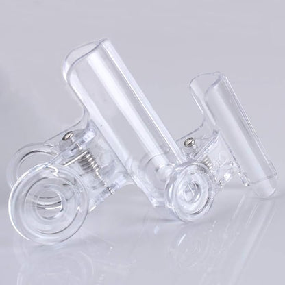30 Pack Plastic Clear Clips Clamps, 1-1/2 Inch and 2 Inch Sizes