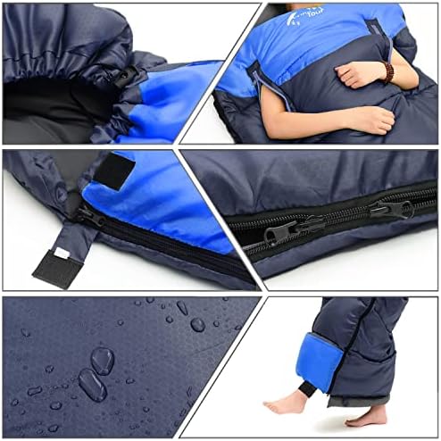 Wind Tour 3 Season Lightweight Waterproof Sleeping Bag Indoor & Outdoor for Hiking Backpacking Camping Traveling