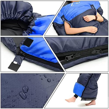 Wind Tour 3 Season Lightweight Waterproof Sleeping Bag Indoor & Outdoor for Hiking Backpacking Camping Traveling