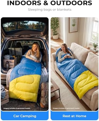 Sleeping Bags for Adults,Compact Lightweight Backpacking Sleeping Bag with Compression Sack for Youth, Camping Essentials Gearfor Hiking Travel Climbing Outdoor&Indoor Use