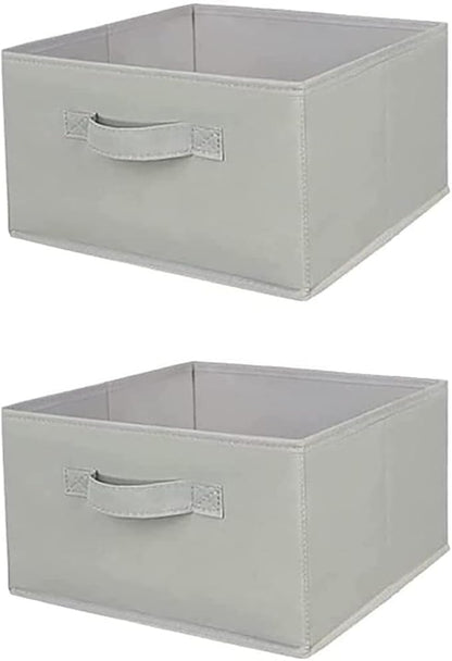 Hanging Shelf Closet Storage Organizer Removable Drawers ，Hanging Storage Organizer Hanging Sweater 2 Sock Underwear Drawers for Closet, Bedroom, Light Grey