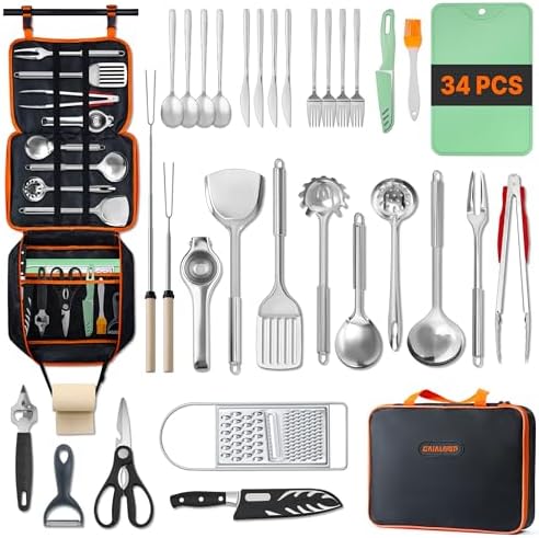 Gaialoop Camping Utensil Set, Camping Cooking Utensils & Kitchen Tools