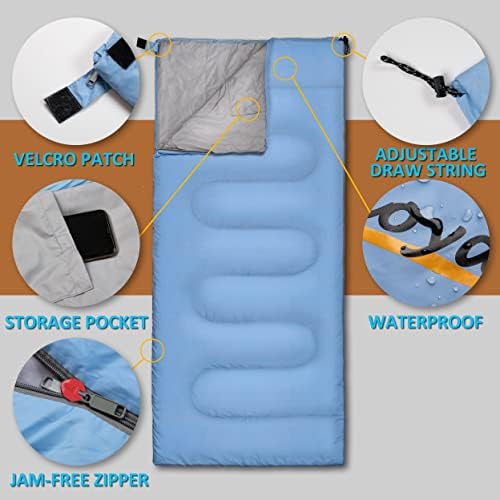 Compact Lightweight Sleeping Bags for Adults, Warm Weather Camping
