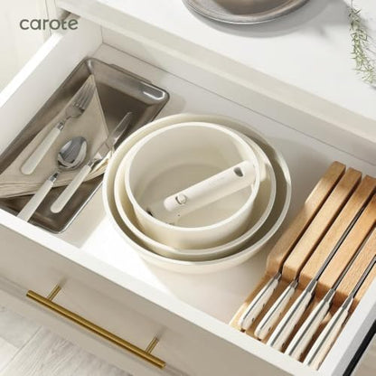 CAROTE 22pcs Pots and Pans Set Non Stick, Detachable Handle Cookware Sets