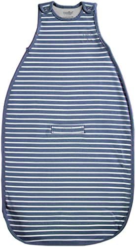Woolino 4 Season Ultimate Baby Sleeping Bag - Merino Wool and Organic Cotton - Universal Size Adjustable Sleep Sack for Baby - Two-Way Zipper Sleeping Bag (2-24 Months) - Navy Blue