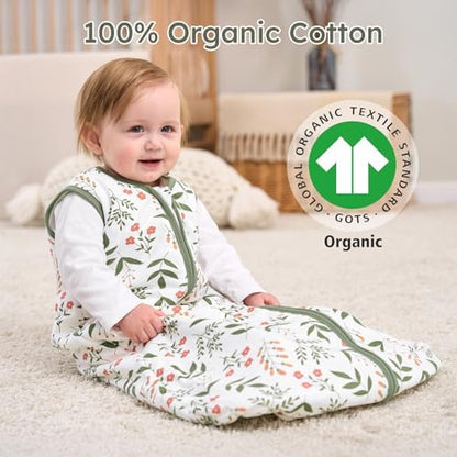 Yoofoss Baby Sleep Sack 18-24 Month 1.5TOG 100% Organic Cotton 2-Way Zipper