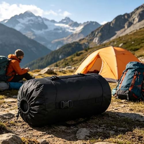 Compression Sack, Compression Stuff Sack, Water-Resistant & Ultralight Sleeping Bag Stuff Sack - Space Saving Gear for Camping, Hiking
