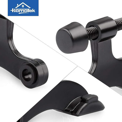 HOMOTEK 36 Pack Hinge Pin Black Door Stopper,Adjustable Deluxe Heavy Duty Door Stopper 2-1/2"x1-3/4”,with Black Rubber Bumper Tips