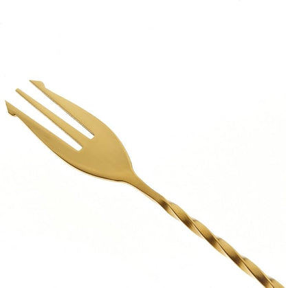 Barfly Fork Bar Spoon, End 15 3/4" (40 cm), Gold