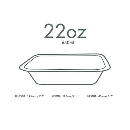 Vegware Compostable 22oz Molded Fiber To Go Containers, Case of 600, Nourish, No-Added PFAS, Reuseable, Bagasse, Meal Prep Food Storage, Suitable for Hot or Cold Food, Choice of Size 3 Lids & Bases