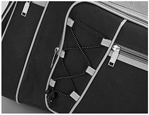 Travel Duffle Bags for Men 26" Black Weekender Over Night Carry On Bag, Lightweight Extra Large Oxford Duffel Gym Sturdy Luggage Water-proof foldable Holdall
