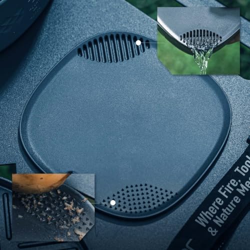 Camping Cooking Set, Outdoor Cookware with Pot, Steamer, Griddle, Cutting Board & Storage Case, Lightweight Hard-Anodized Aluminum Cook Set for Backpacking, Hiking & Camp Cooking