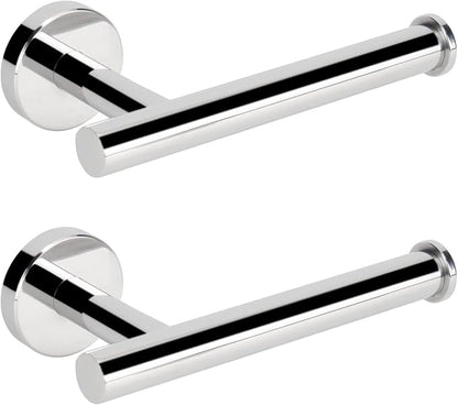 NearMoon Bathroom Toilet Paper Holder, Premium SUS304 Stainless Steel Rustproof Wall Mounted Toilet Roll Holder for Bathroom, Kitchen (2 Pack, Chrome Finish)