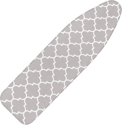 Ironing Board Cover and Pad 15x54 Inch Standard Ironing Board Cover with Elastic Edge and Hook and Loop Fasteners Scorch and Stain Resistant Cotton Ironing Covers with Thick Padding