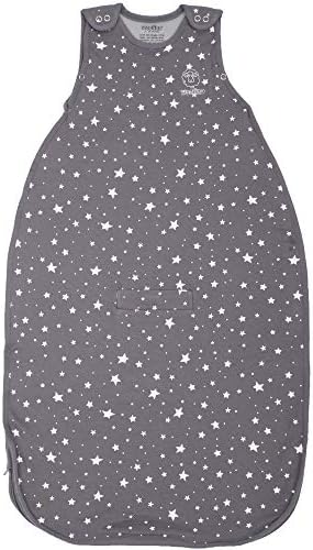 Woolino 4 Season Ultimate Baby Sleep Sack – Merino Wool Baby Sleep Bag, Organic Cotton, Temperature Regulating Wearable Blanket, Adjustable Sleep Sack 2–24 Months, All Season - Star Gray