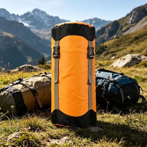 Compression Sack, Compression Stuff Sack, Water-Resistant & Ultralight Sleeping Bag Stuff Sack - Space Saving Gear for Camping, Hiking