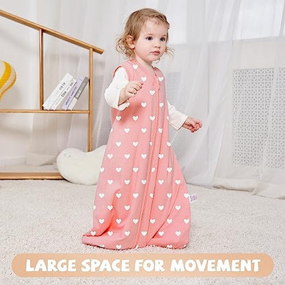 Yoofoss Baby Sleep Sack 6-12 Month 0.5TOG 100% Organic Cotton 2-Way Zipper