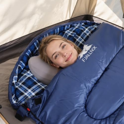 100% Cotton Flannel XXL 3-4 Season Sleeping Bags for Adults