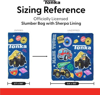 Silk Touch Sherpa Slumber Bag for Boys and Girls, Sleeping Bag with Zipper, Sleepover Set, 27 x 56 inches