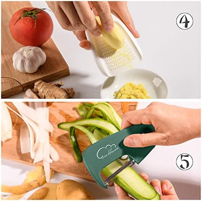 Kitchen Gadgets 6 Piece Set, Camping Cooking Utensils, Green