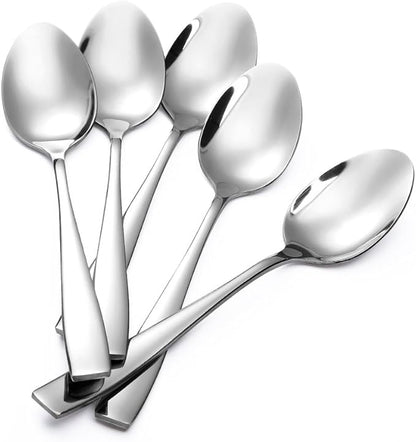 12-Piece Large Stainless Steel Dinner Spoons,8 Inches