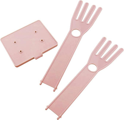 Pink Color Gloves Stand 15x12x34cm Kitchen Multifunctional Rubber Gloves Drain Rack Towel Storage Holder Drying Stand Creative Kitchen Tool