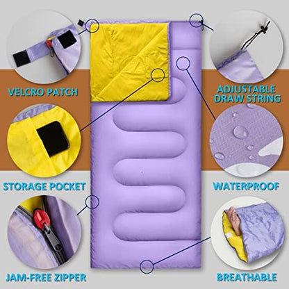 Compact Lightweight Sleeping Bags for Adults, Warm Weather Camping