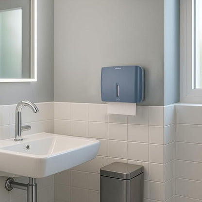 Commercial Paper Towel Dispenser Wall Mount Blue Pack of 2 Fits Multifold Paper Towels for Bathroom Kitchen Home Use