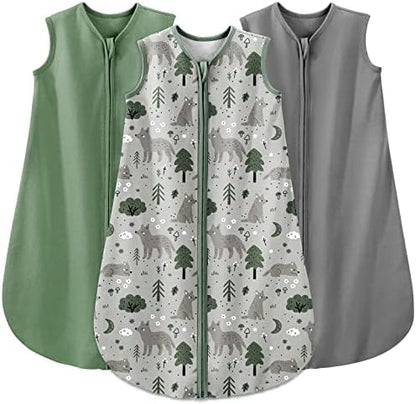 Yoofoss Baby Sleep Sack 0-6 Month 0.5TOG 100% Organic Cotton 2-Way Zipper