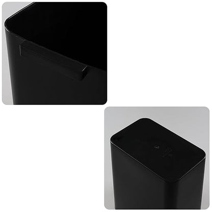 4.5 Gallon Plastic Office Wastebasket, Plastic Trash Cans, Black, 3 Packs