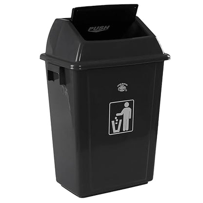 4-Pack 13 Gallon Plastic Swing Top Kitchen Trash Can, Garbage Bin with Lid