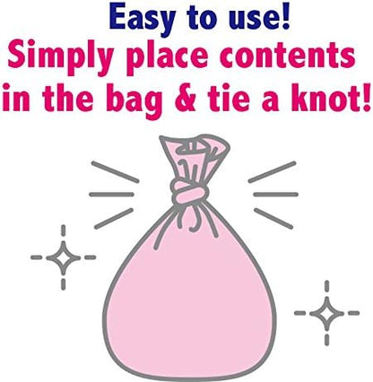 BOS Amazing Odor Sealing Baby Diaper Disposal Bags - Durable and Unscented [Size: M, Color: Pink] (90 count, Pack of 1) (90 Bags)
