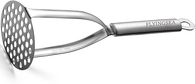 FLYINGSEA Potato Masher, Professional 18-8 Stainless Steel Potato Masher. Vegetable Masher,Cooking And Kitchen Tools.