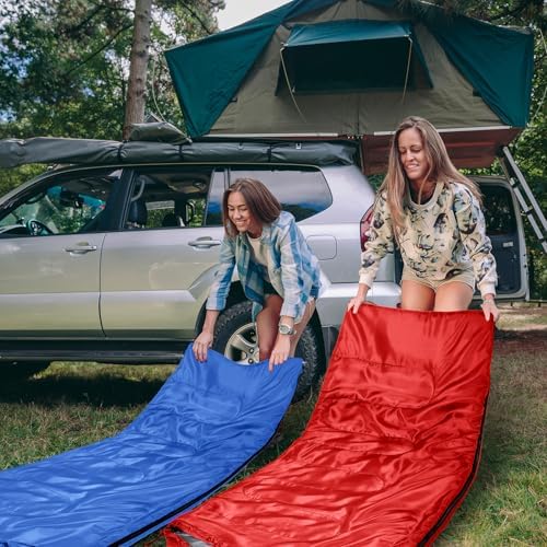Tudomro 2 Pcs Camping Sleeping Bag for Adults Lightweight Packable Waterproof Camping Gear Equipment to Keep Warm for Outdoor Backpacking Hiking Travel