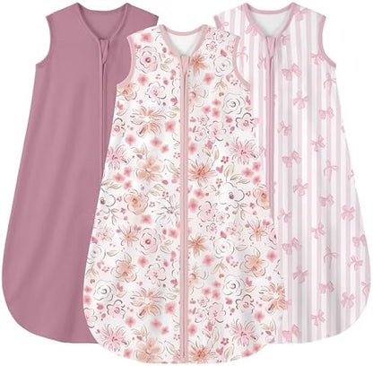Yoofoss Baby Sleep Sack 6-12 Month 0.5TOG 100% Organic Cotton 2-Way Zipper