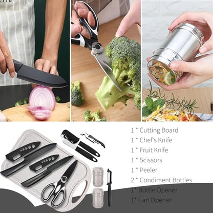 Silicone Camping Cooking Set Car Camping Essentials Cooking Kitchen Set, RV Camping Cookware Must Haves Gifts Camping Cooking Essentials, Camp Cooking Set for Travel Hiking Picnic