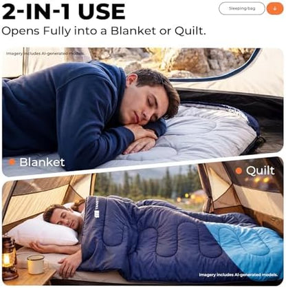 Sleeping Bags for Adults,Compact Lightweight Backpacking Sleeping Bag with Compression Sack for Youth, Camping Essentials Gearfor Hiking Travel Climbing Outdoor&Indoor Use