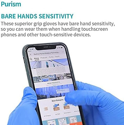 Daddy's Choice Nitrile Gloves 100Pcs 1000 Pcs Disposable Blue, Small/Medium/Large/XLarge, No Latex No Powder