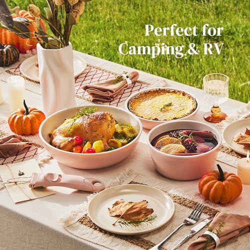 Redchef Kitchen Cookware Set Detachable Handle, All Stoves Suitable, 5 Pcs