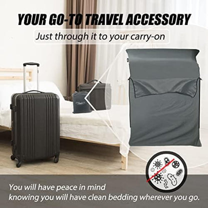 Frelaxy Sleeping Bag Liner, XL Travel Sheet for Camping, Hotels and Hostels