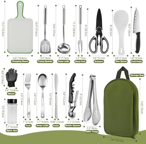 Portable 16 PCs Camping Utensil Set, CT606