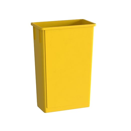 23 Gallon Yellow Slim Jim Trash Can