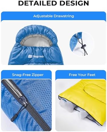 Sleeping Bags for Adults,Compact Lightweight Backpacking Sleeping Bag with Compression Sack for Youth, Camping Essentials Gearfor Hiking Travel Climbing Outdoor&Indoor Use