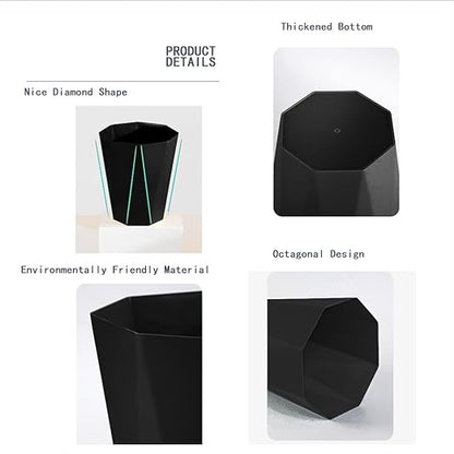 2 Pack Bathroom Trash Can 2.6 Gallon Small Garbage Can Waste Basket for Bedroom Office Dorm, Blue Black