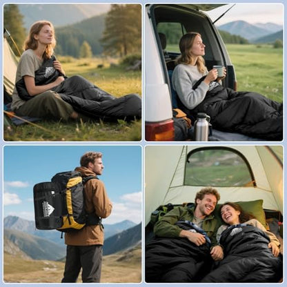Cotton Flannel Sleeping Bag for Adults, Lightweight Sleeping Bag