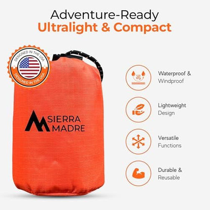 Sierra Madre Emergency Sleeping Bag, Waterproof Thermal Bivy Sack